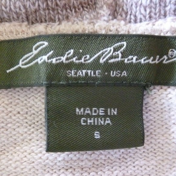 Eddie Bauer Womens Heathered Brown Hoodie Sweater size small - Picture 8 of 8